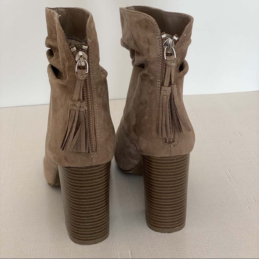 Ana Rose - Taupe Peep Toe 
ankle bootie